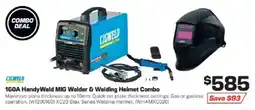 Repco Cigweld 160A HandyWeld MIG Welder & Welding Helmet Combo offer