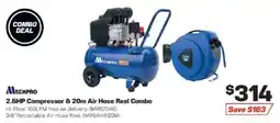 Repco Mechpro 2.5HP Compressor & 20m Air Hose Reel Combo offer