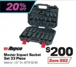 Repco Repco Master Impact Socket Set 33 Piece offer