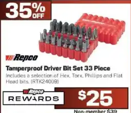 Repco Repco Tamperproof Driver Bit Set 33 Piece offer