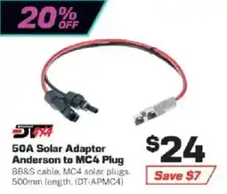 Repco DT44 50A Solar Adaptor Anderson to MC4 Plug offer