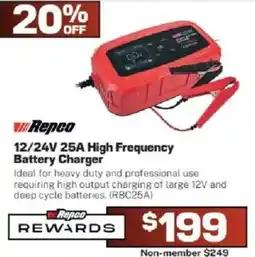 Repco Repco 12/24V 25A High Frequency Battery Charger offer