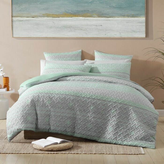 Esque Quilted Preti Quilt Cover Set offer at Spotlight