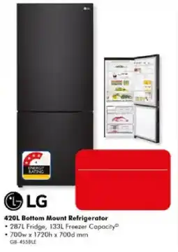 The Good Guys LG 420L Bottom Mount Refrigerator offer