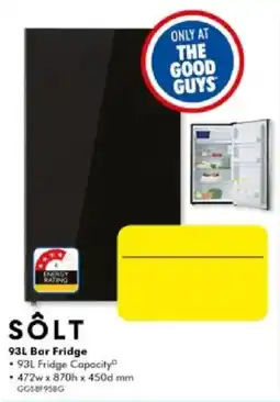 The Good Guys SÔLT 93L Bar Fridge offer