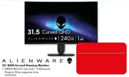 The Good Guys Alienware 32" QHD Curved Gaming Monitor offer