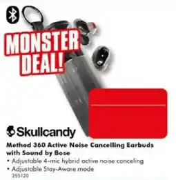 The Good Guys Skullcandy Method 360 Active Noise Cancelling Earbuds with Sound by Bose offer