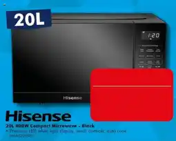 The Good Guys Hisense 20L 800W Compact Microwave - Black offer