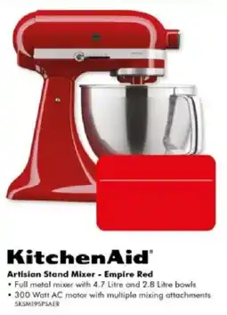 The Good Guys KitchenAid Artisan Stand Mixer - Empire Red offer