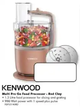 The Good Guys Kenwood Multi Pro Go Food Processor - Red Clay offer