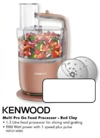 Kenwood Multi Pro Go Food Processor - Red Clay