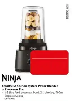 The Good Guys Ninja Stealth IQ Kitchen System Power Blender + Processor Pro offer