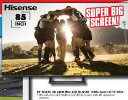The Good Guys Hisense 85 U65AU 4K ULED Mini LED Hi-QLED 144Hz Smart AI TV 2026 offer