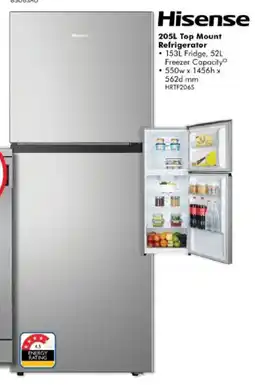 The Good Guys Hisense 205L Top Mount Refrigerator offer