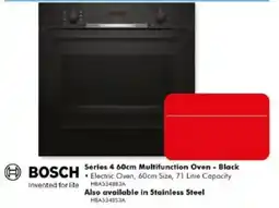 The Good Guys Bosch Series 4 60cm Multifunction Oven - Black offer