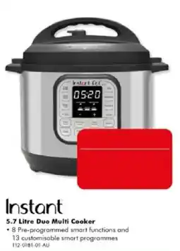 The Good Guys Instant 5.7 Litre Duo Multi Cooker offer