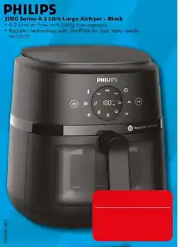 The Good Guys Philips 2000 Series 4.2 Litre Large Airfryer - Black offer