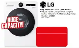 The Good Guys LG 12kg Series 9 AI Front Load Washer offer