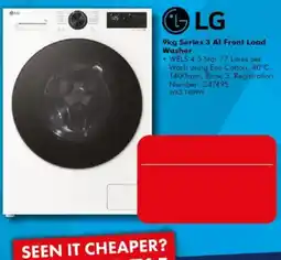 The Good Guys LG 9kg Series 3 AI Front Load Washer offer