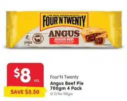Spar Four'N Twenty Angus Beef Pie offer