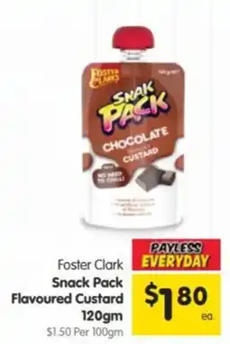 Spar Foster Clark Snack Pack Flavoured Custard offer