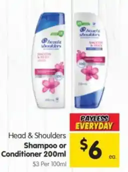 Spar Head & Shoulders Shampoo or Conditioner offer