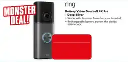 The Good Guys ring Battery Video Doorbell 4K Pro offer