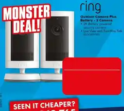 The Good Guys ring Outdoor Camera Plus Battery - 2 Camera offer