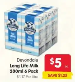 Spar Devondale Long Life Milk offer