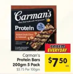 Spar Carman's Protein Bars offer