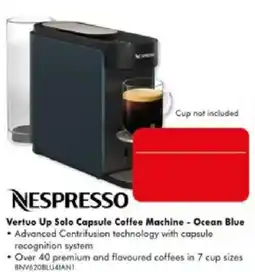 The Good Guys Nespresso Vertuo Up Solo Capsule Coffee Machine - Ocean Blue offer