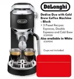 The Good Guys DeLonghi Dedica Duo with Cold Brew Coffee Machine - Black offer