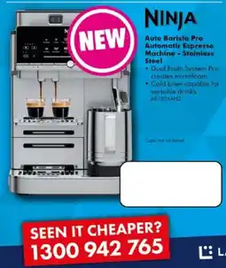 The Good Guys Ninja Auto Barista Pro Automatic Espresso Machine - Stainless Steel offer