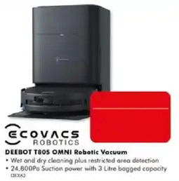 The Good Guys Ecovacs Robotics Deebot T80S OMNI Robotic Vacuum offer