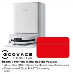 The Good Guys Ecovacs Robotics DEEBOT T90 PRO OMNI Robotic Vacuum offer