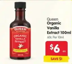Spar Queen Organic Vanilla Extract offer