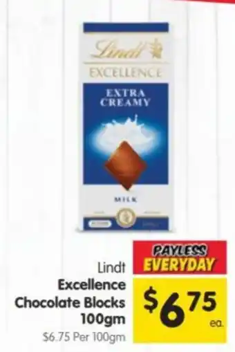Spar Lindt Excellence Chocolate Blocks offer
