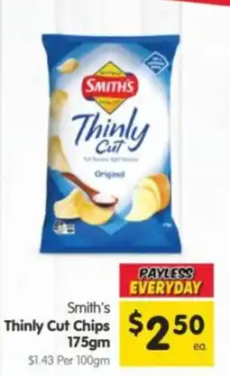 Spar Smith's Thinly Cut Chips offer