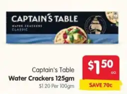 Spar Captain's Table Water Crackers offer