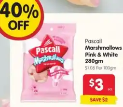 Spar Pascall Marshmallows Pink & White offer