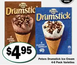 Friendly Grocer Peters Drumstick Ice Cream Varieties offer