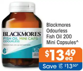 Good Price Pharmacy Blackmores Odourless Fish Oil 200 Mini Capsules offer