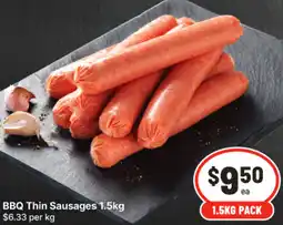 IGA BBQ Thin Sausages offer
