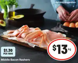 IGA Middle Bacon Rashers offer