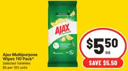IGA Ajax Multipurpose Wipes offer