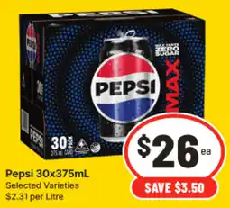 IGA Pepsi Max Zero Sugar offer