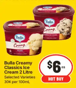 IGA Bulla Creamy Classics Ice Cream offer