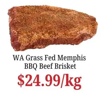 WA Grass Fed Memphis BBQ Beef Brisket