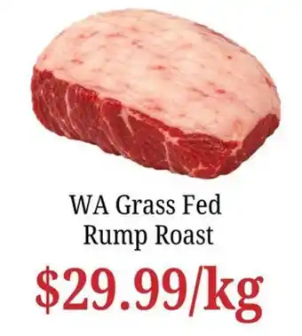 WA Grass Fed Rump Roast