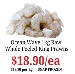 Farmer Jack's Ocean Wave Whole Peeled King Prawns offer